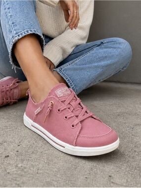Skechers BOBS Rose pink Sneakers Memory Foam Vegan Slip-On Lace Shoes NWT